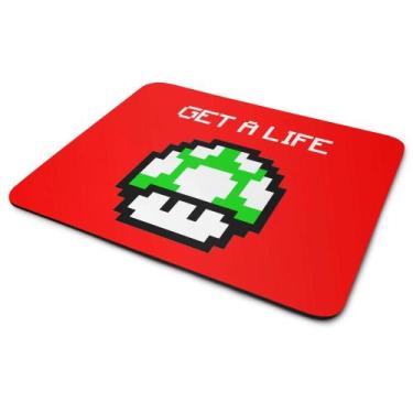 Imagem de Mouse Pad Geek Gamer - Cogumelo Pixel Get a Life - JPS INFO