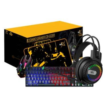 Imagem de Kit Gamer Ultimate Brx 4 Em 1 , Teclado, Headset, Mouse 1200 Dpi, Mousepad- Cb-059