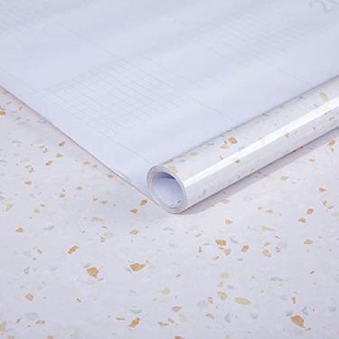 Imagem de WSWJDW Adesivos de parede Móveis de sala de estar Mesa de trabalho à prova de água, vinil, vinil, papel de contato autoadesivo, cor sólida, decoração da casa, 4,60 cm x 1 m