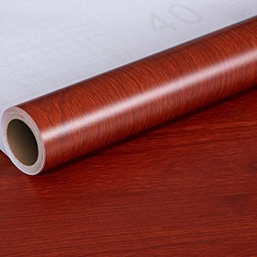 Imagem de WSWJDW Papel de parede de madeira à prova d'água adesivos de parede de papel autoadesivo para portas de gabinete Adesivo decorativo de móveis modernos de mesa, 9,60 cm x 2 m (engrossar)