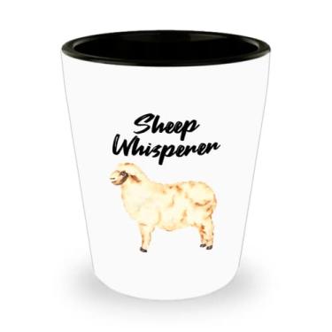 Imagem de Copo de shot Sheep Whisperer - Presentes de sheep Whisperer - Copo de cerâmica engraçado