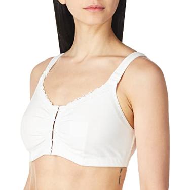 Imagem de Amoena Sutiã feminino confortável Hannah com fecho frontal sem aro, Branco, XXX-Large A/B (48/50)