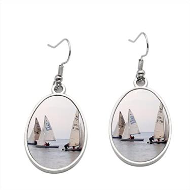 Imagem de Brinco de vela – Brincos pendentes para meninas – Presente de festa de aniversário dos namorados, Metal, Sem pedras preciosas