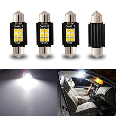 Imagem de iBrightstar 9-30V Extremamente Brilhante 6411 6418 C5W Lâmpadas LED Festoon Livre de Erros 3.8 cm 36mm para Mapa Interior Luzes de Cúpula e Placa de Licença, Xenon Branco