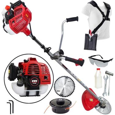 Imagem de Roçadeira Profissional Lateral Kawashima KW5200L 12000 Rpm 52cc Motor M5200 Linha Premium Com Lâmina de Vídia Ideal Para Manutenção de Áreas Verdes