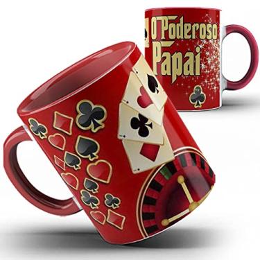 Imagem de Caneca vermelha poker poderoso Papai pai