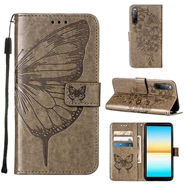 Imagem de For Sony 10 IV Embossed Butterfly Leather Phone Case