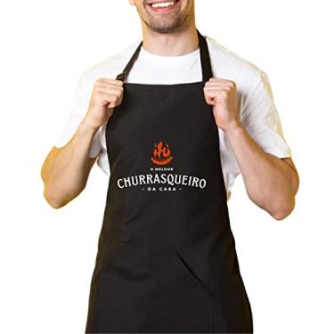 Imagem de Avental De Cozinha Churrasqueiro Preto Churrasqueiro Da Casa