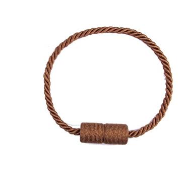 Imagem de 1 peça Cortina Magnética Acessórios para Sala Cilindro Bola Suspensa Suporte de Janela Corda Corda Corda Decoração de Corda Corda Decoração, Marrom, 2 Peças