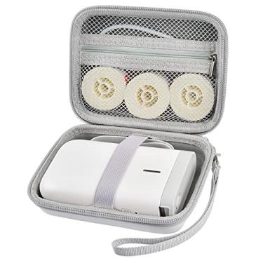 Imagem de ALKOO Capa compatível com impressoras de etiquetas NIIMBOT D11, suporte de armazenamento para mini máquina de etiquetar inteligente com fita e papel, para organização de casa de escritório (branco) - apenas bolsa