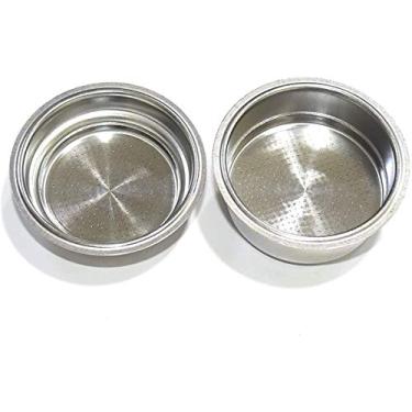 Imagem de Filtro de cesta de filtro de parede dupla de 50 mm, um copo e BES820XL/205 dois copos para Breville ESP8XL 800ESXL BES820XL ESP6SXL BES250XL e Cuisinart Espresso Maker EM-100 (pacote com 2)