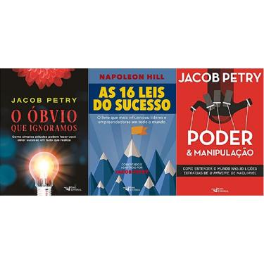 Imagem de Kit 3 livros jacob petry O Óbvio que Ignoramos + As 16 leis do sucesso + Poder & Manipulação