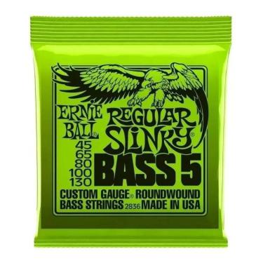 Imagem de Encordoamento Baixo Ernie Ball Regular Slinky 045 5 Cordas