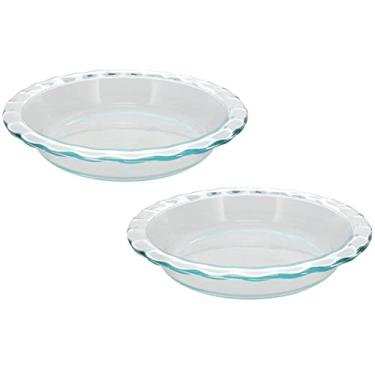 Imagem de Placa de torta de vidro Pyrex Corelle 1085800 "Pyrex Easy Grab" – 24 cm (pacote com 2)