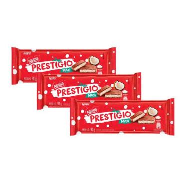 Imagem de Kit 3 Chocolate Nestlé Prestígio Maxi 90G - Prestigio