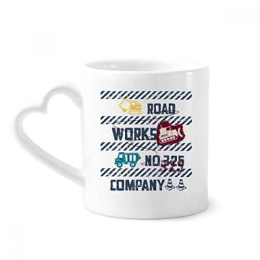 Imagem de Caneca com padrão de número de coração de cerâmica copo de coração de vidro