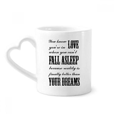 Imagem de Dream Reality Love Quote Caneca Inglesa Café Cerâmica Copos Copo Coração Vidro