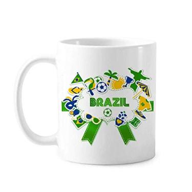 Imagem de Caneca Cultural Futebol Brasil Cerâmica Cerâmica Copo de Porcelana de Café