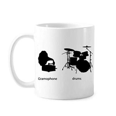 Imagem de Song Music Drum Kit Energy Pattern Caneca Cerâmica Café Porcelana Utensílios de Mesa