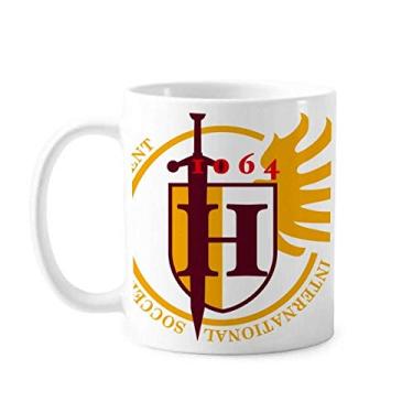 Imagem de Caneca de cerâmica com escudo de espadas corajosas da Idade Média Cerâmica xícara de porcelana de café