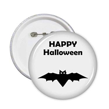 Imagem de Broche de Halloween Morcego Feliz Fantasma Fear Emblema de Botão Decoração 5 peças