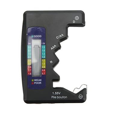 Imagem de Medidor de Capacidade de Bateria Digital Testador LCD Display Botão Analisador de Células para Baterias D C N AAA AA 9V 1,5V (Preto)