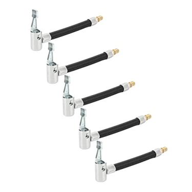 Imagem de Mangueira de inflador de pneus, inflação rápida, 10 cm, resistente a alta pressão, sem vazamento, fácil conexão, carro, motocicleta, tubo de extensão de bomba de ar