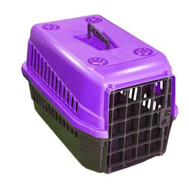 Imagem de Caixa De Transporte N3 Para Cães E Gatos Grande Lilas - Mecpet