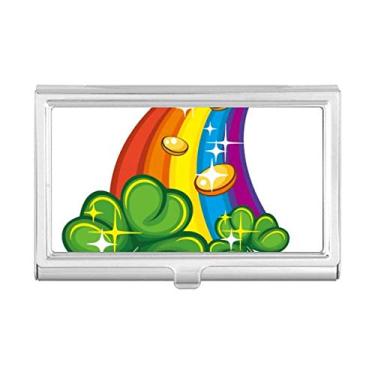 Imagem de Clover Rainbow Ireland St.Patrick's Day, porta-cartões de visita, porta-cartões