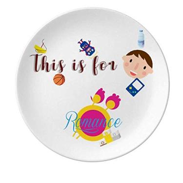 Imagem de Lovers Love Eternal Romance Prato de Porcelana Redondo Prato Menino Masculino