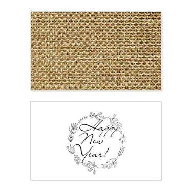 Imagem de Tawny Malha de linho com estampa de ilustração nova Ano Novo Festival Cartão de felicitações Bless Mensagem presente