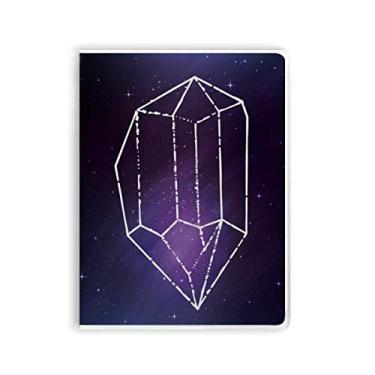 Imagem de Diário de capa macia para caderno Crystal Universe Sky Fantasy Star Blue