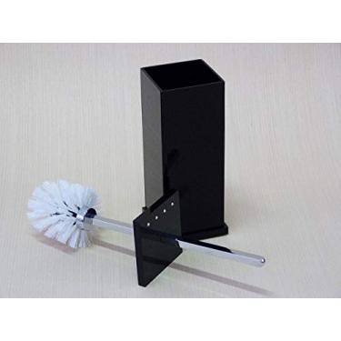 Imagem de Escova Sanitária em Acrílico Com Strass Preta Decor Acrílicos