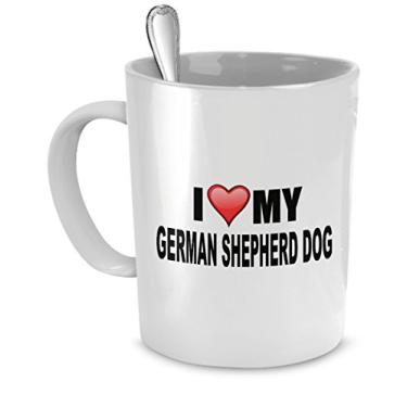 Imagem de Caneca de pastor alemão - I Love My German Shepherd Dog - Presentes para amantes de pastor alemão - Presentes para amantes de cães