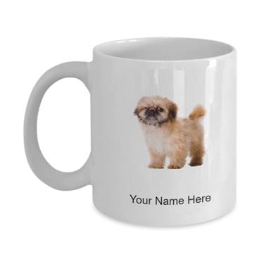 Imagem de Caneca personalizada Sturdy-pekingese-dog - Caneca de café para amantes de cães robustos, ideia de crianças e meninos e meninas - Caneca de café de 325 ml