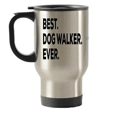 Imagem de Caneca de viagem para cães andadores – Presentes para cães – Para saco de presente – Copos isolados para viagem Dogwalker – Chá quente chocolate cacau vinho – Agradecimento de agradecimento