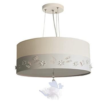 Imagem de Lustre Pendente Infantil Fadas Cúpula Branco 50x15 3E27