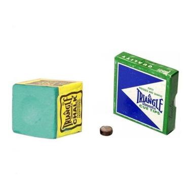 Imagem de 1 Giz Verde Triângle + 1 Sola Triângle Sinuca Bilhar