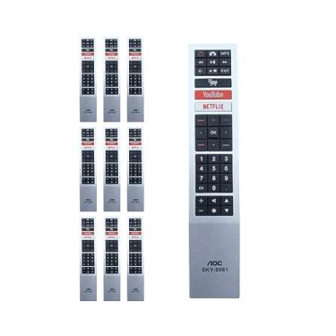 Imagem de Kit 10 Controle Remoto Para AOC Smart TV 4K