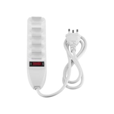 Imagem de Protetor Eletrônico com 5 tomadas EPE 1005+ Branco Intelbras