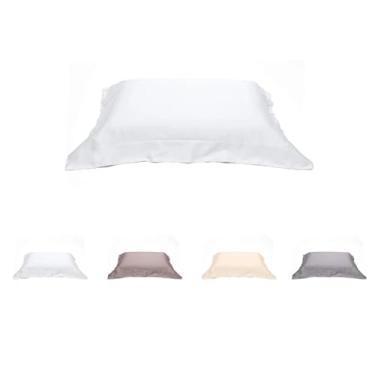 Imagem de Fronha Avulsa Cetim 300 Fios Buettner 50x90cm Platine Branca