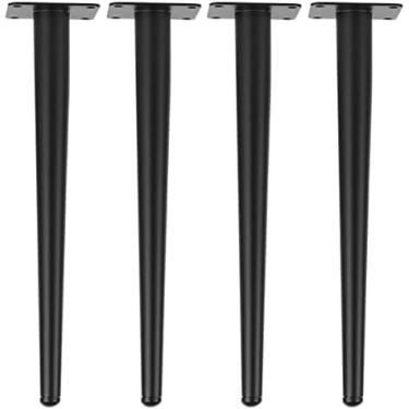 Imagem de Pernas De Mesa De Metal, Pés De Barra 400-700mm - 4 Pacotes Feitos De Pernas De Móveis De Ferro Pernas De Mesa De Escritório Antiderrapante Mudo Pernas De Suporte De Bancada De Móveis De Cozinha,P