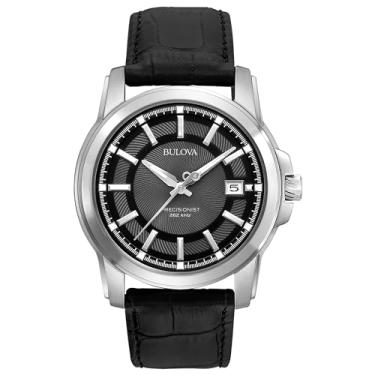 Imagem de Bulova Relógio masculino 96B158 Precisionist com pulseira de couro