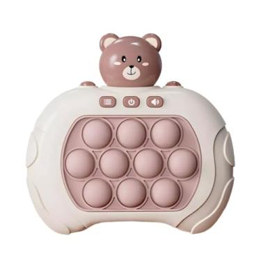 Imagem de Pop It Jogo Game Educativo Anti Stress Divertido Infantil Quick Fidget Toys Fast Push Puzzle Tecla Silicone Eletrônico Com Música E 4 Modos De Jogar (Ursinho Marrom)