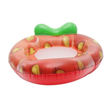 Imagem de VICASKY flutuador de piscina almofada flutuante espreguiçadeira de água cadeira reclinável flutuador de água inflável equipamento de piscina adulto morango bóia cadeira flutuante PVC