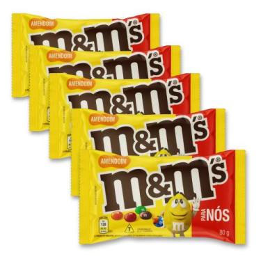 Imagem de M&Ms Amendoim E Chocolate Mars Kit 5 Unidades De 80G