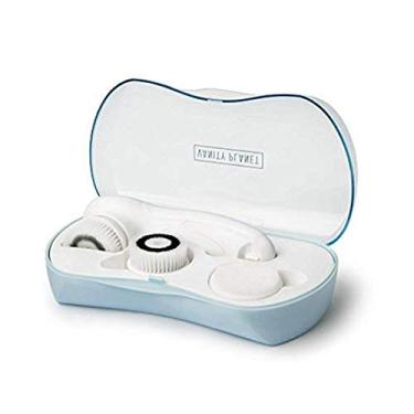 Imagem de Vanity Planet Escova de limpeza facial Ultimate Skin Spa com 3 pincéis de rosto intercambiáveis para limpeza, esfoliante e escova de silicone, capa protetora, sem fio, resistente à