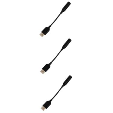 Imagem de Homoyoyo 3 Pecas adaptador de fone de ouvido adaptador headset adaptador de headset divisor de áudio carregador de fone de ouvido cabo de áudio tipo-c para adaptador de 3,5 mm Cobrar tpe