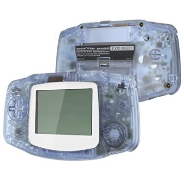 Imagem de Capa de reposição completa IPS Ready Upgrade eXtremeRate Clear Glacier Blue com botões para Gameboy Advance GBA – Compatível com IPS e LCD padrão – Console e tela IPS não incluídos