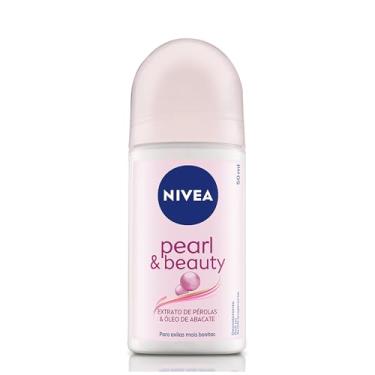 Imagem de NIVEA Desodorante Antitranspirante Roll On Pearl & Beauty 50ml - Proteção prolongada de 48h, antitranspirante, extrato de pérolas e óleo de abacate, fragrância de longa duração, axilas suaves e macias